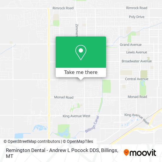 Mapa de Remington Dental - Andrew L Pocock DDS