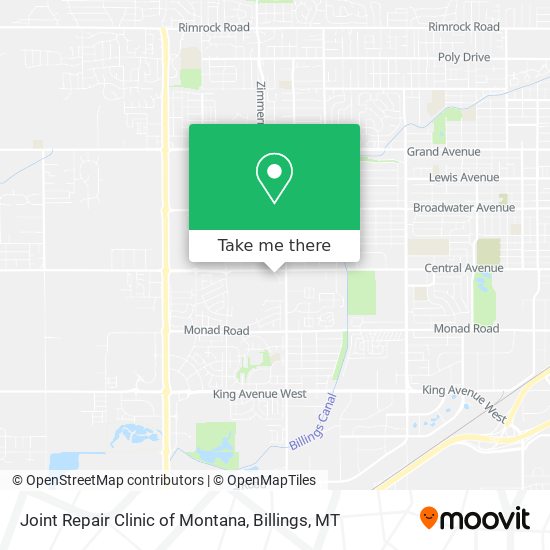 Joint Repair Clinic of Montana map
