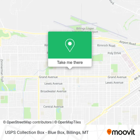 USPS Collection Box - Blue Box map