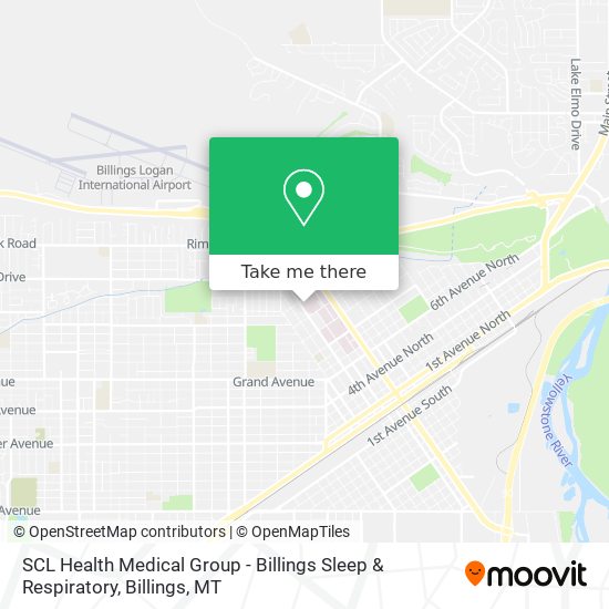 SCL Health Medical Group - Billings Sleep & Respiratory map