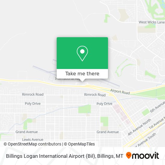 Mapa de Billings Logan International Airport