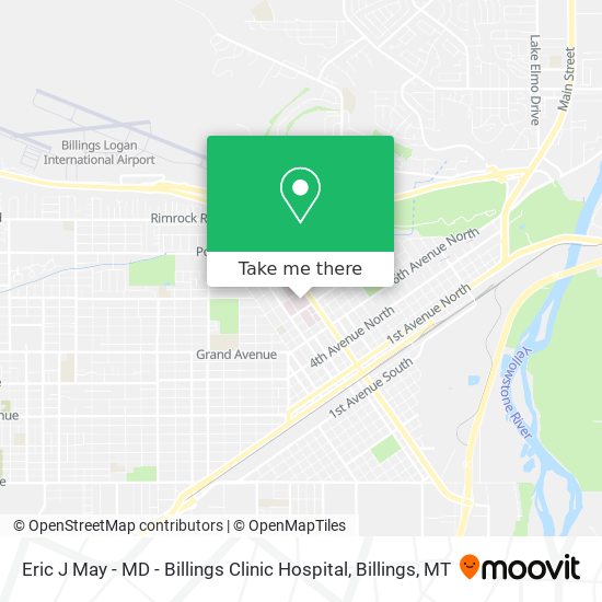 Mapa de Eric J May - MD - Billings Clinic Hospital