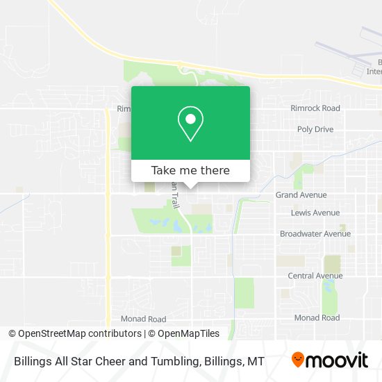 Billings All Star Cheer and Tumbling map