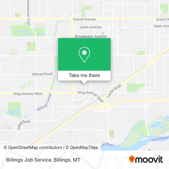 Billings Job Service map