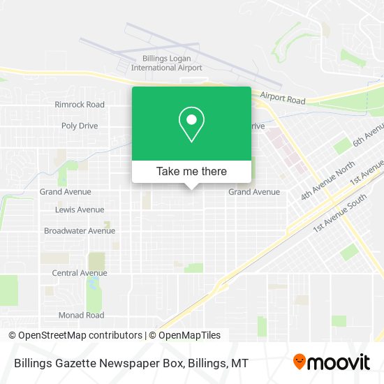 Billings Gazette Newspaper Box map