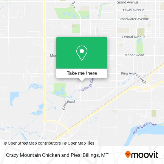 Crazy Mountain Chicken and Pies map