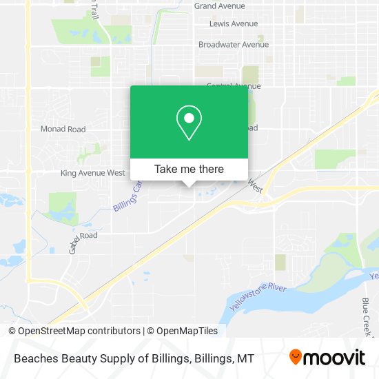 Beaches Beauty Supply of Billings map