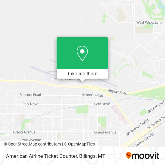 Mapa de American Airline Ticket Counter