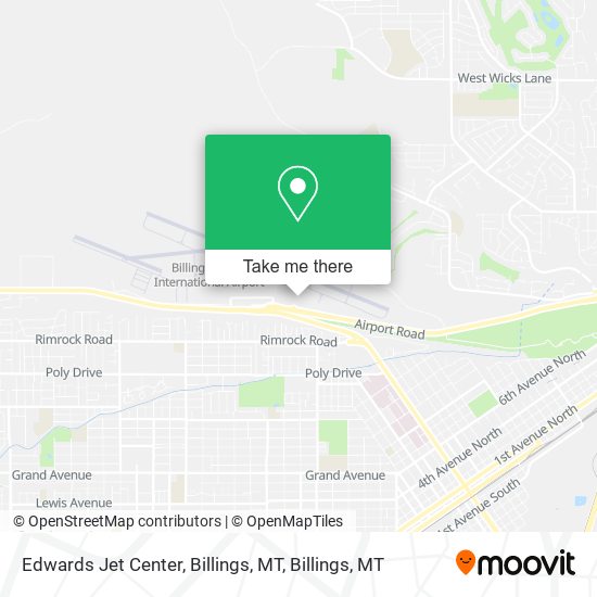 Edwards Jet Center, Billings, MT map