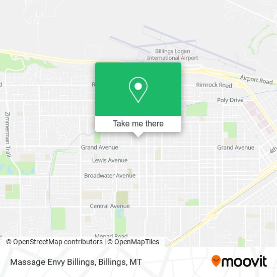 Massage Envy Billings map