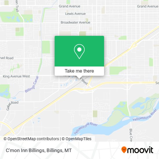 C'mon Inn Billings map