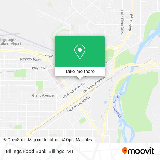 Billings Food Bank map