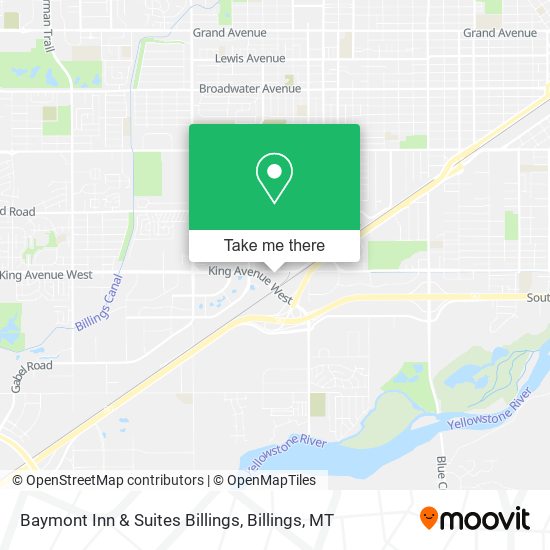 Baymont Inn & Suites Billings map