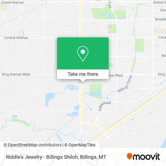 Riddle's Jewelry - Billings Shiloh map