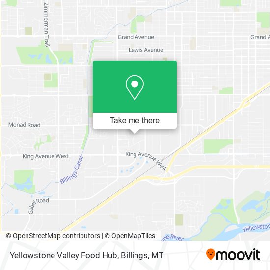 Yellowstone Valley Food Hub map