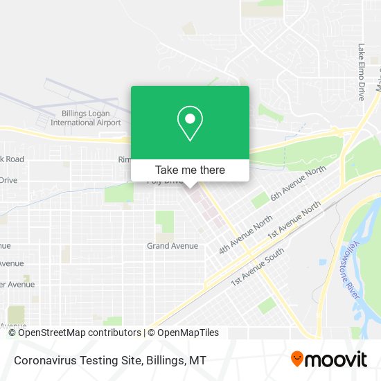 Coronavirus Testing Site map