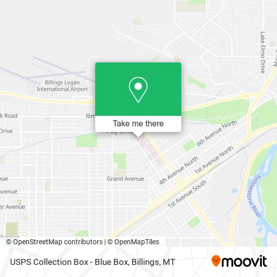 USPS Collection Box - Blue Box map