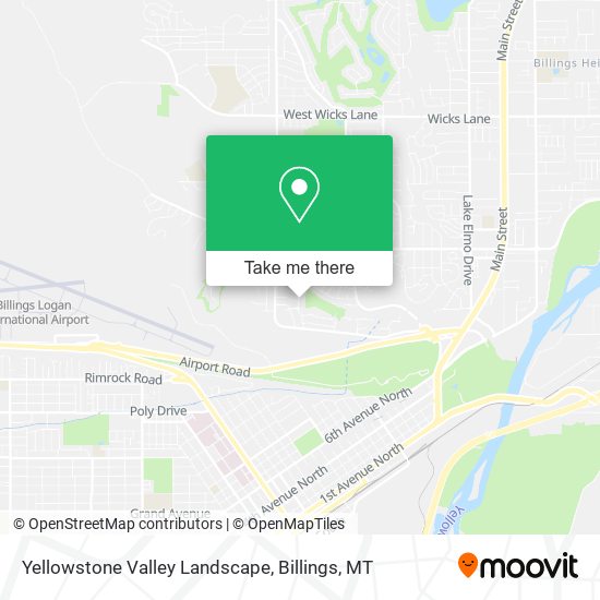 Yellowstone Valley Landscape map