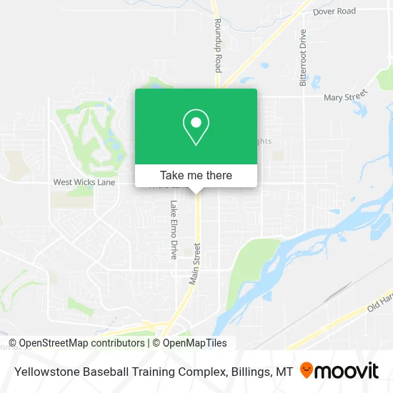 Yellowstone Baseball Training Complex map