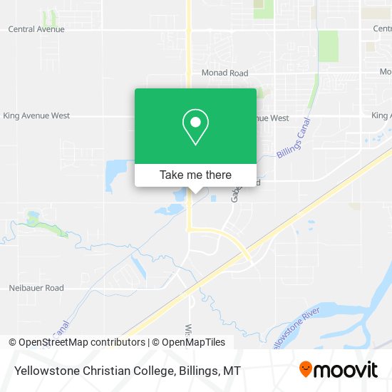 Yellowstone Christian College map