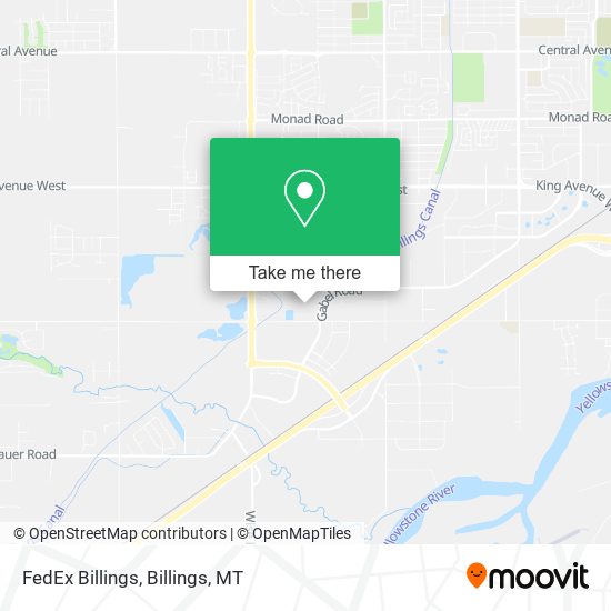 FedEx Billings map