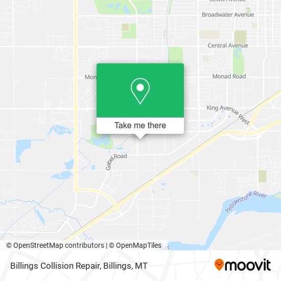 Billings Collision Repair map