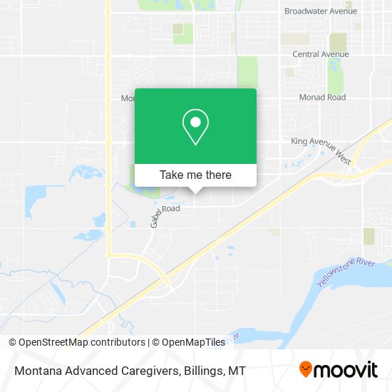 Montana Advanced Caregivers map