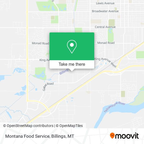 Montana Food Service map