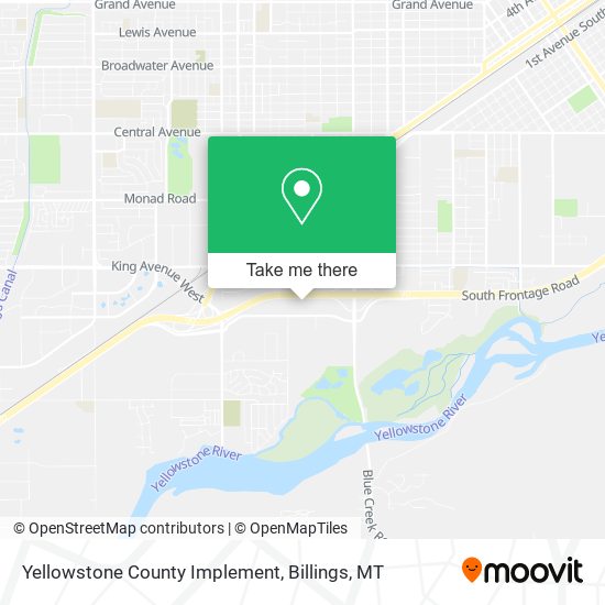 Mapa de Yellowstone County Implement