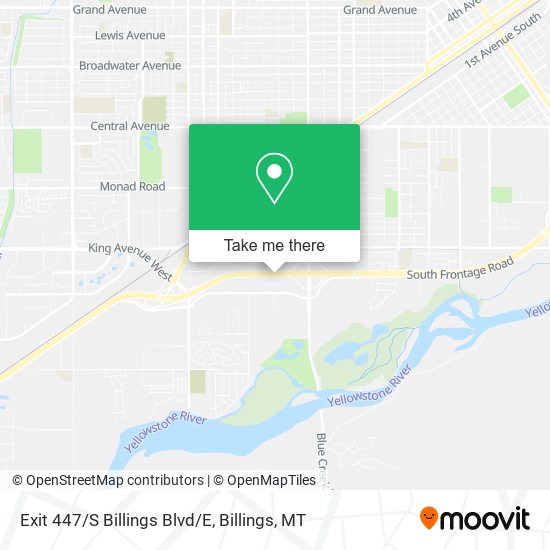 Exit 447/S Billings Blvd/E map