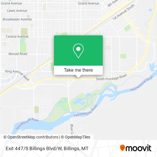 Exit 447/S Billings Blvd/W map