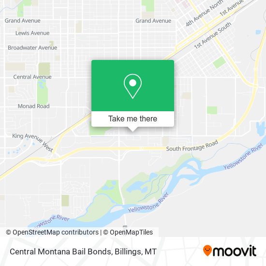 Central Montana Bail Bonds map