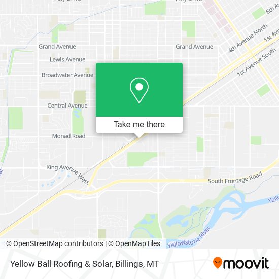 Yellow Ball Roofing & Solar map