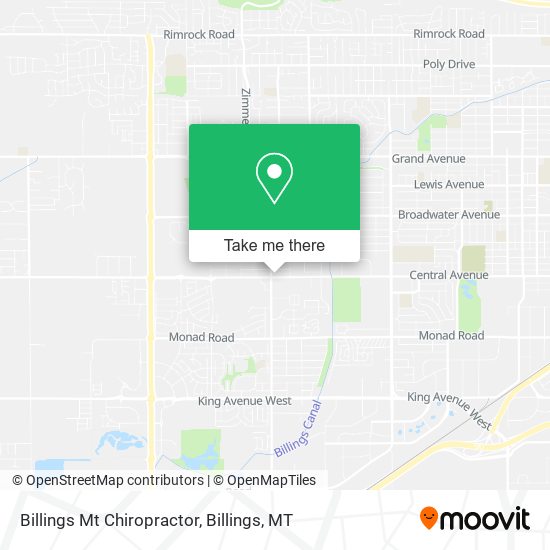 Billings Mt Chiropractor map