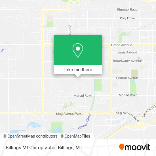 Billings Mt Chiropractor map