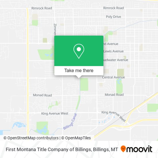 First Montana Title Company of Billings map