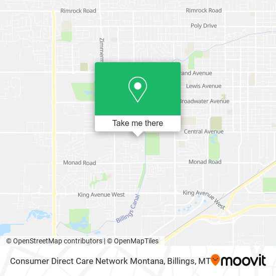 Consumer Direct Care Network Montana map