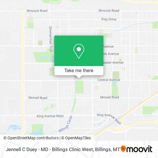 Jennell C Duey - MD - Billings Clinic West map