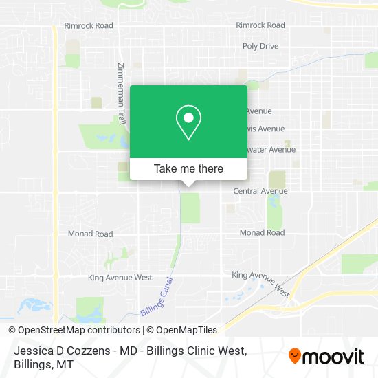 Mapa de Jessica D Cozzens - MD - Billings Clinic West