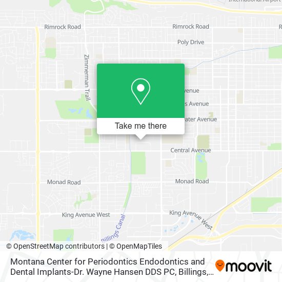 Montana Center for Periodontics Endodontics and Dental Implants-Dr. Wayne Hansen DDS PC map