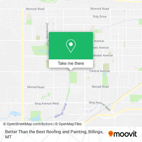 Better Than the Best Roofing and Painting map