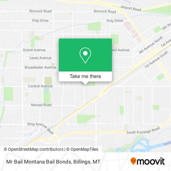 Mr Bail Montana Bail Bonds map