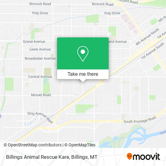 Billings Animal Rescue Kare map