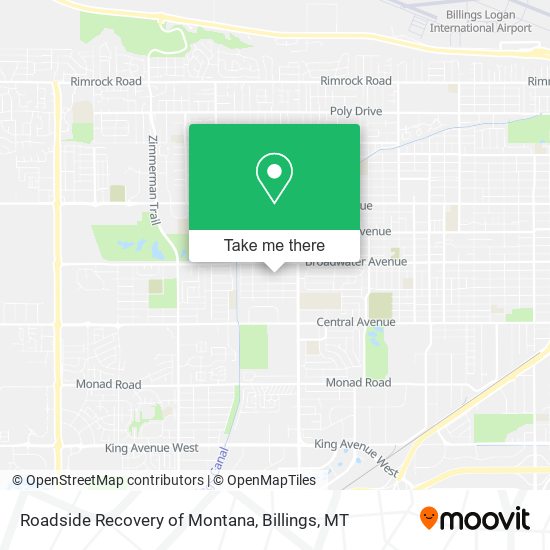Roadside Recovery of Montana map