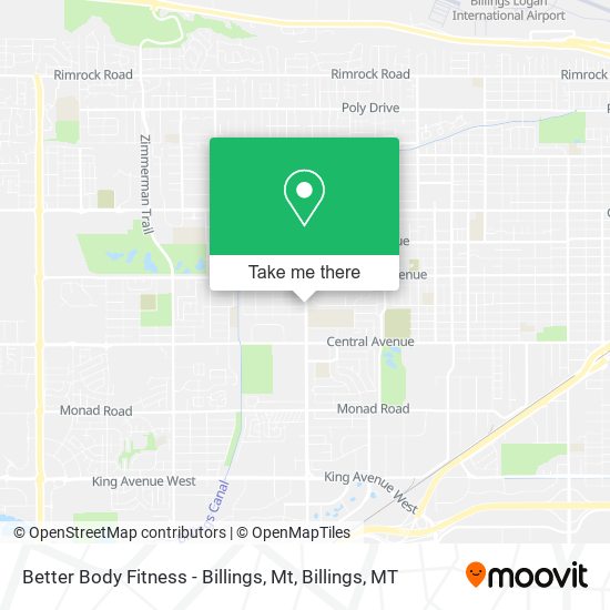 Better Body Fitness - Billings, Mt map