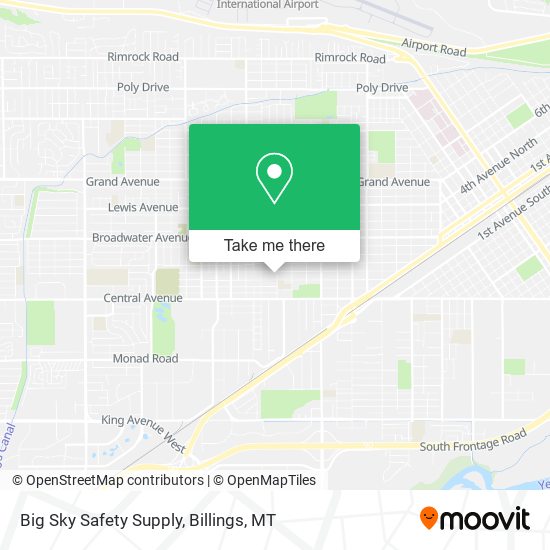 Big Sky Safety Supply map