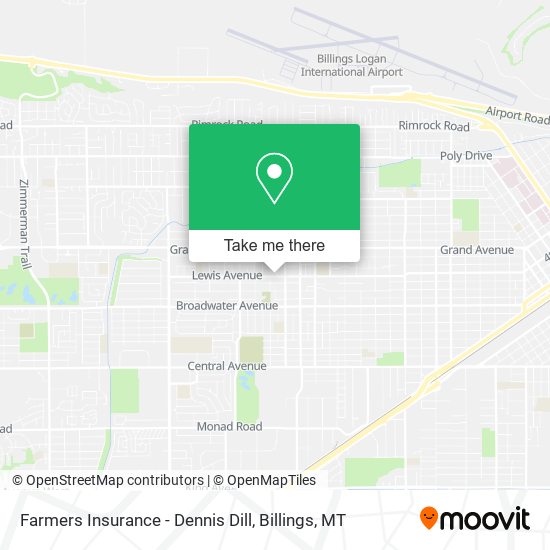Farmers Insurance - Dennis Dill map