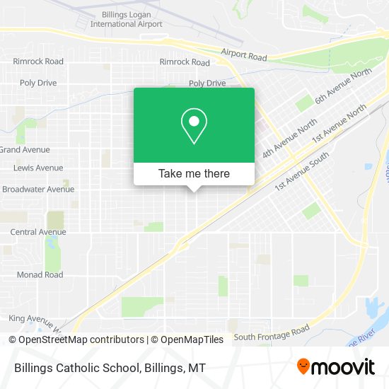 Billings Catholic School map