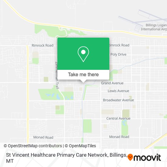 St Vincent Healthcare Primary Care Network map