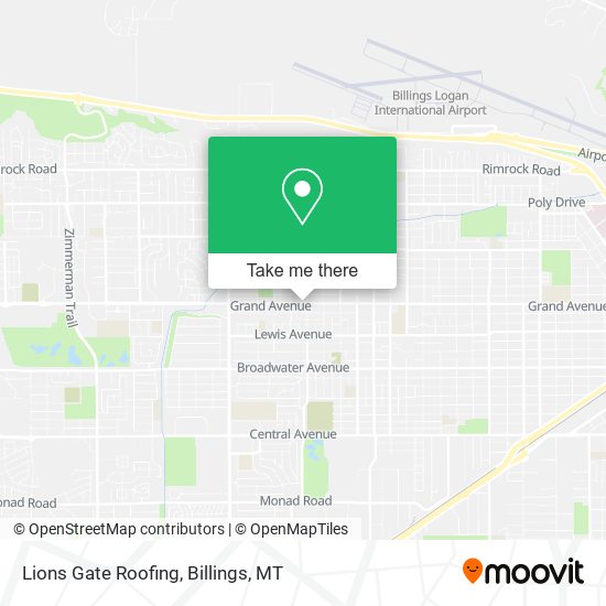 Lions Gate Roofing map